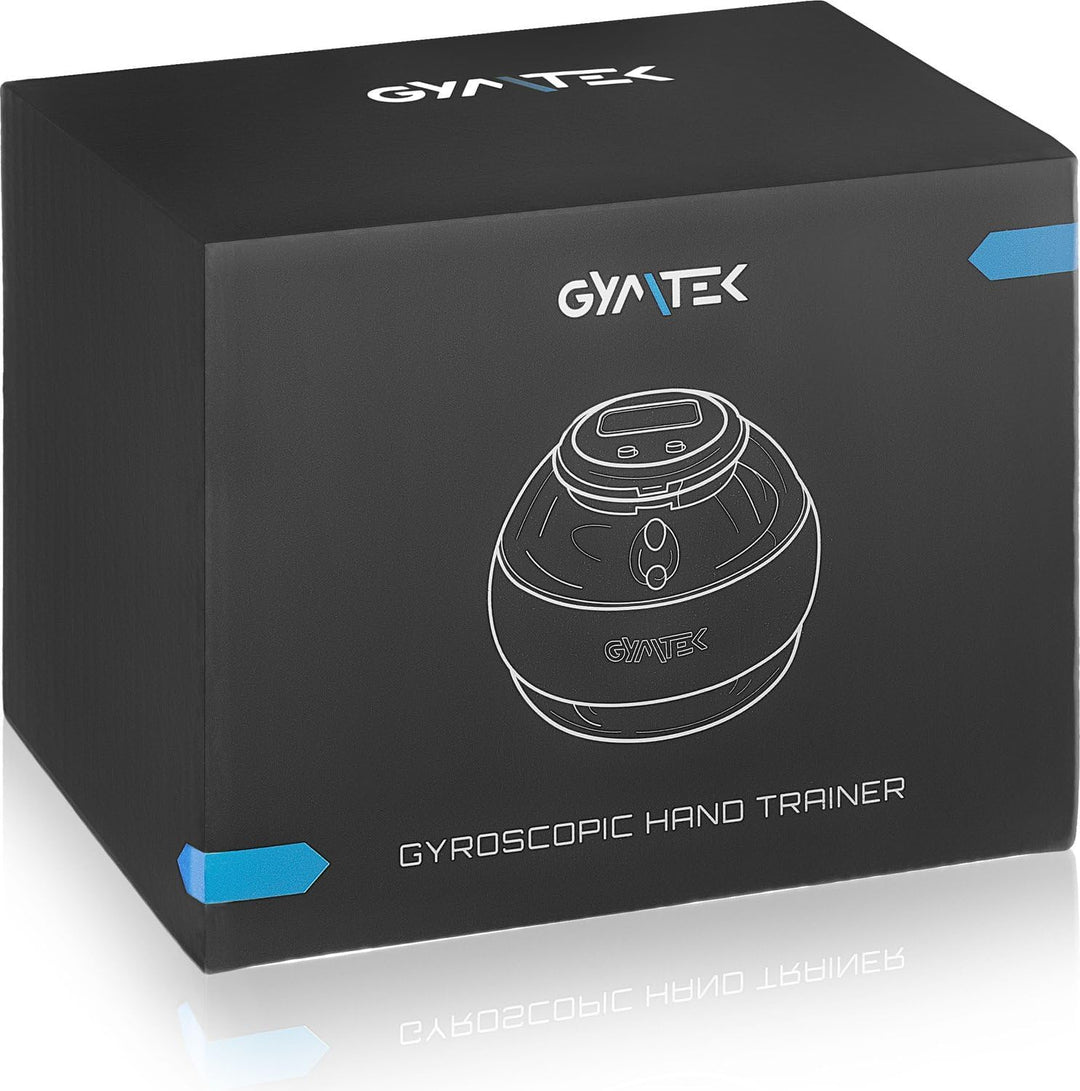 Gymtek® Gyro Handtrainer, Handgelenk Aufziehmechanik Drehzahlmesser Schwarz, Schwarz