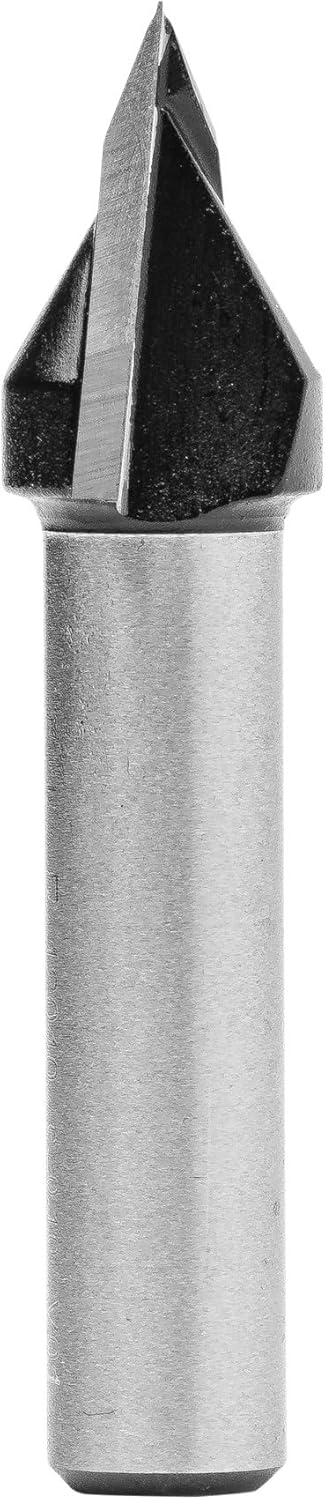 ENT 12040 V-Nutfräser und Schriftenfräser HW, Schaft (S) 8 mm, Durchmesser (D) 12,7 mm, NL 15,9 mm,