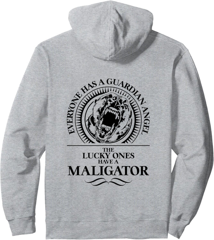 Malinois Maligator Guardian Angel Schutzengel Hundespruch Pullover Hoodie