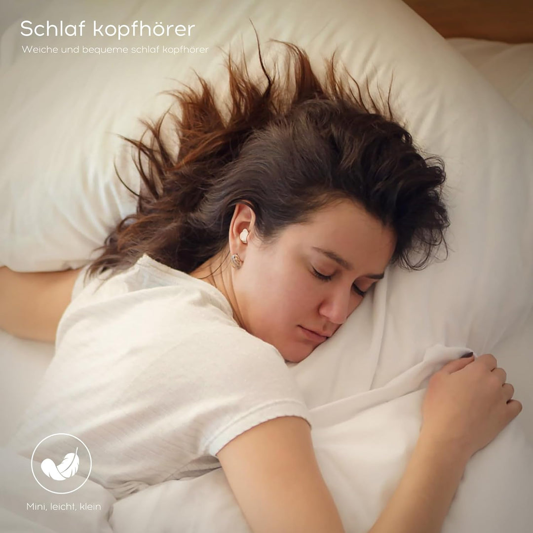 Schlafkopfhörer, Mini Kopfhörer zum Schlafen Kabellose Bluetooth 5.3 Flüssiges Silikon kopfhörer sch