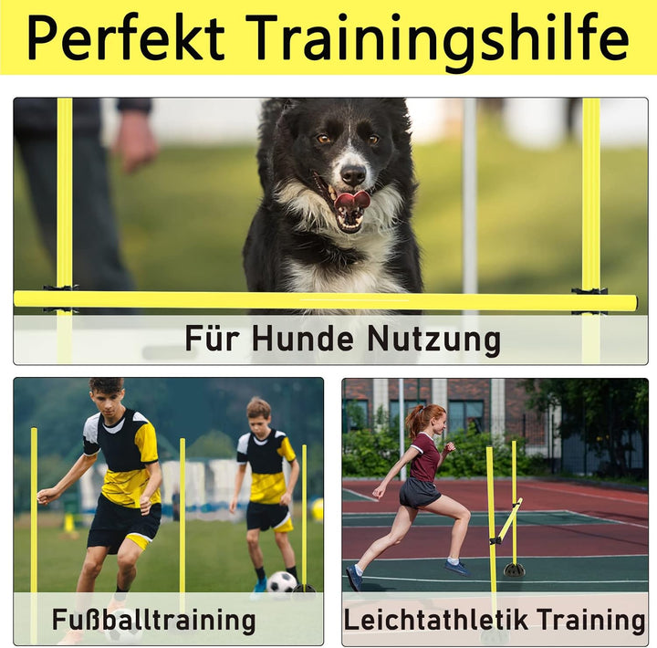 Sprungstangen-Set Trainingsstangen für Agility konditionelles KoordinationshürdenTraining 15 Stangen