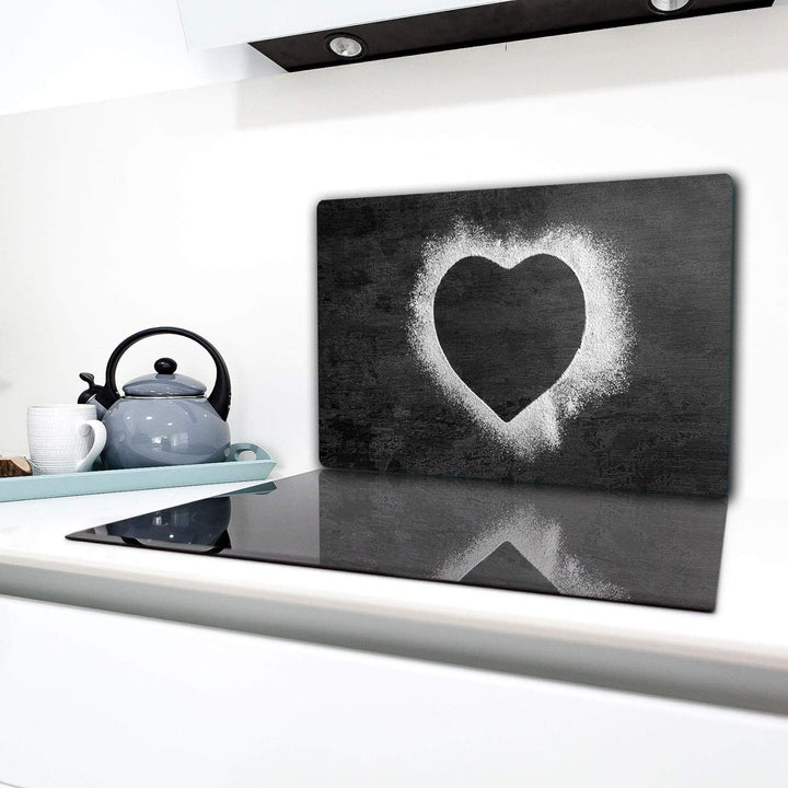 TMK | Herdabdeckplatte 80x52 cm 1-teilig Ceranfeldabdeckung Induktion Herdschutz Spritzschutz Glaspl