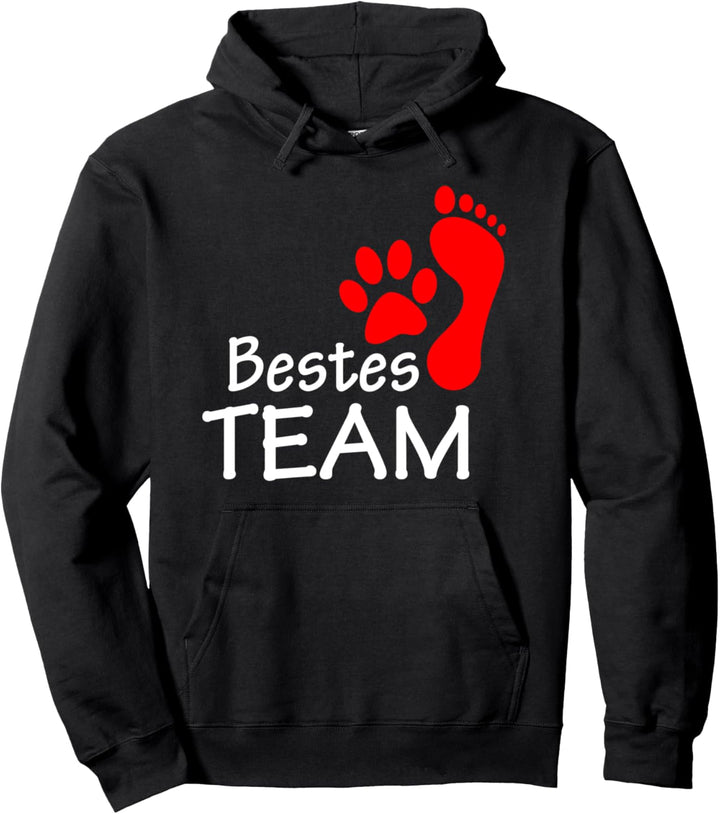 Hund Mensch Bestes Team Hunde Sprüche für Hundebesitzer Pullover Hoodie