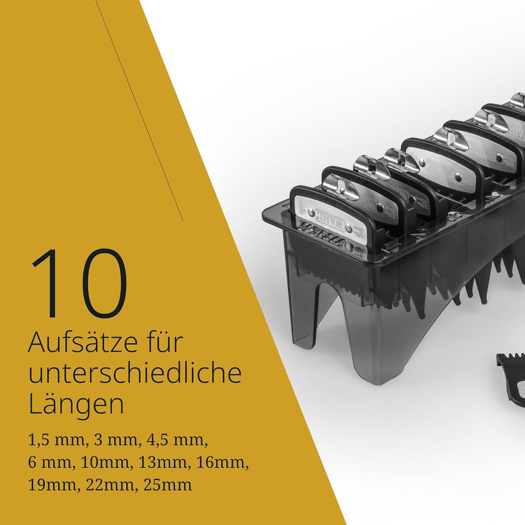 Wahl Premium-Schneidsätze mit Polybeutel - Premium-Aufsatzkämme-Set, 1,5 mm bis 25 mm - passend für