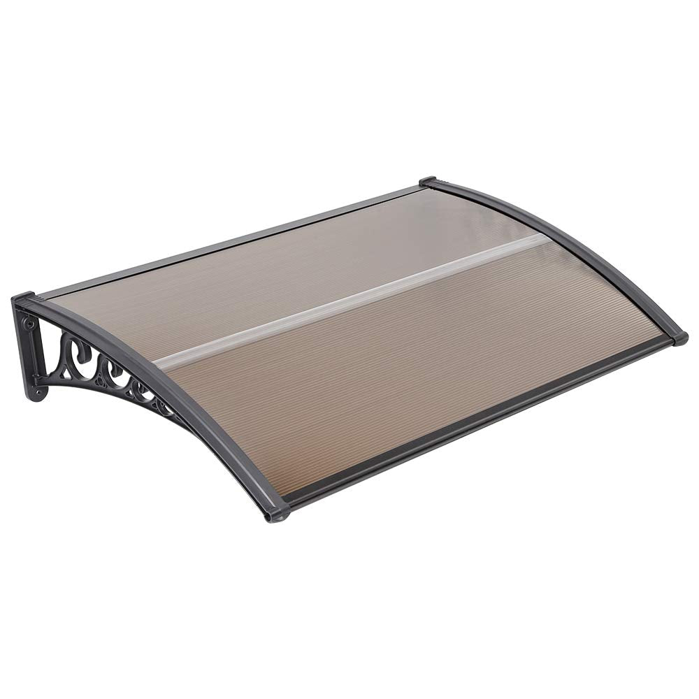 Vordach für Haustür, Überdachung Haustür aus Aluminium und Kompletten Polycarbonat-Hohlkammerplatte,