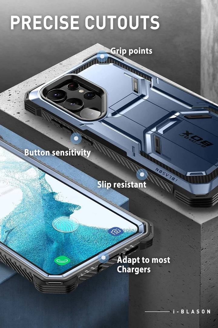 i-Blason Armorbox Series Hülle für Samsung Galaxy S23 Ultra 5G Bumper Case mit 2 Vorderseite (ohne D