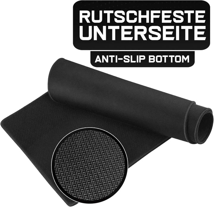 Sidorenko Gaming Mauspad XXL Grau - Grosses Mousepad 350x260 mm - rutschfeste Schreibtischunterlage