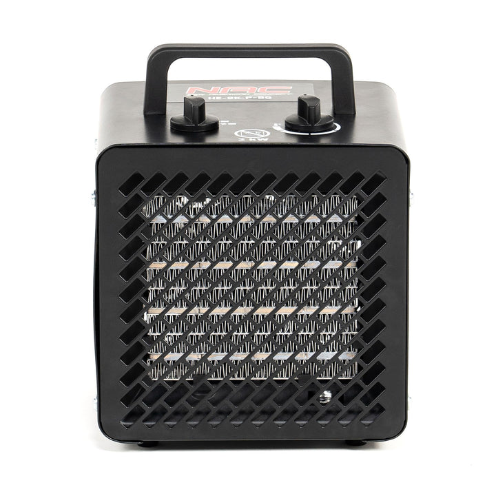 NAC Elektrischer Keramik Heizlüfter 2000 Watt - Heizstrahler mit Thermostat, Heizung Elektrisch - He