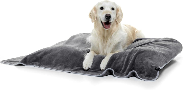 Lucky Paws® Hundehandtuch - luxuriöse 600g/m,140x80cm XL Hundehandtuch extra saugfähig - trocknet sc