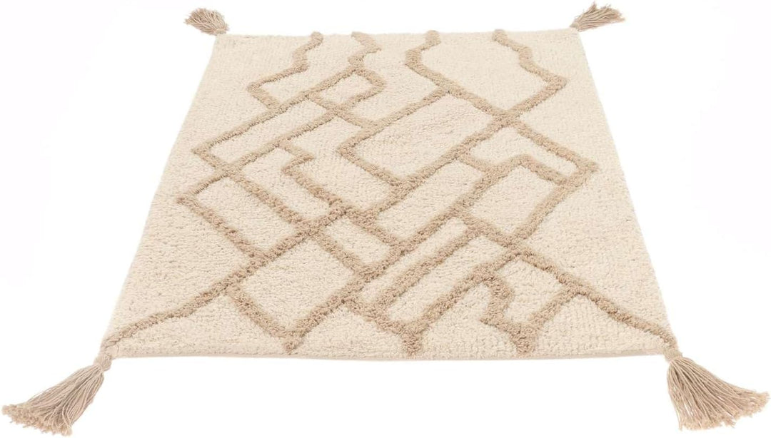 RugVista Badematte Riviera, 90 x 60 cm, Rechteckig, Mittelflor, Moderner Badteppich, Maschinenwaschb