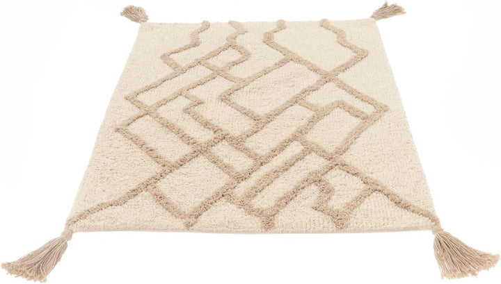 RugVista Badematte Riviera, 90 x 60 cm, Rechteckig, Mittelflor, Moderner Badteppich, Maschinenwaschb