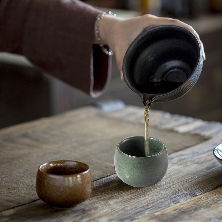 Espressotassen Set, 5-Teilig Espressotassen Steingut 50ml, Espresso Tassen Set, Dickwandig Keramik K