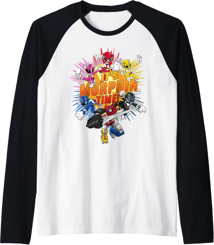Power Rangers It's Morphin' Time Comic Megazord Group Shot Raglan
