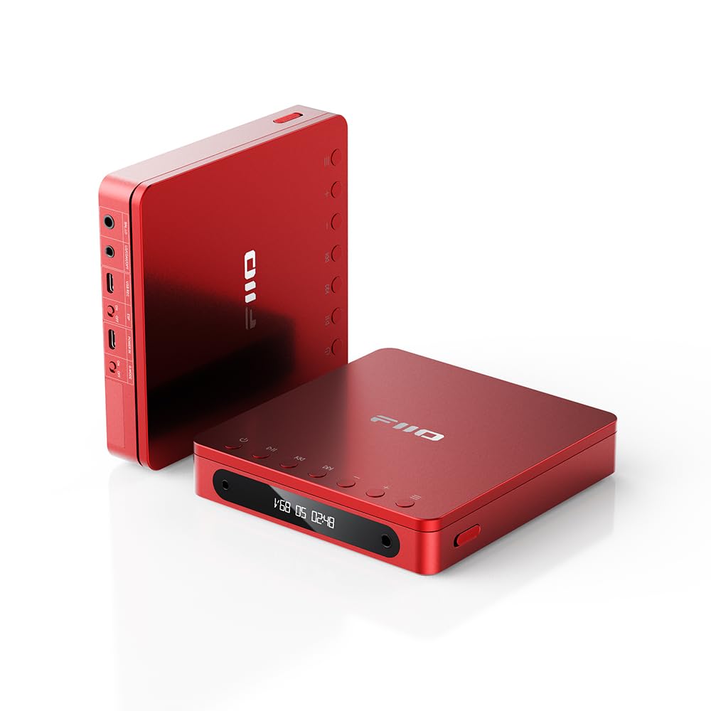 FiiO DM13 Tragbarer CD-Player mit Bluetooth (Rot), rot