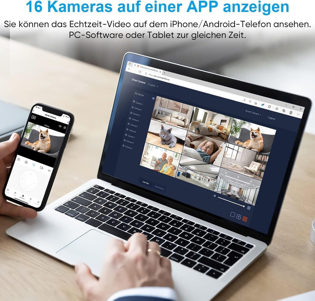 owltron überwachungskamera innen, Kamera überwachung innen mit Bewegungserkennung, 360 Grad Indoor W