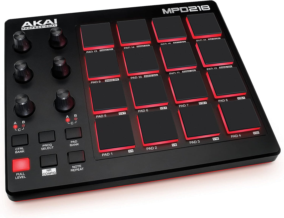 AKAI Professional MPD218 - MIDI Pad Controller, Drum Pad Machine, Beat Maker mit 16 Pads & AKAI Prof
