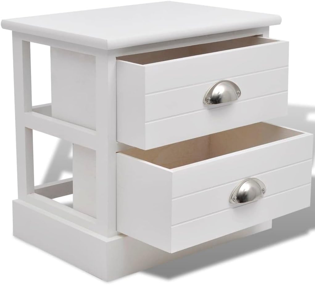 vidaXL 2X Nachttisch Nachtschrank Konsole Telefontisch Kommode Holz französisch, 2x