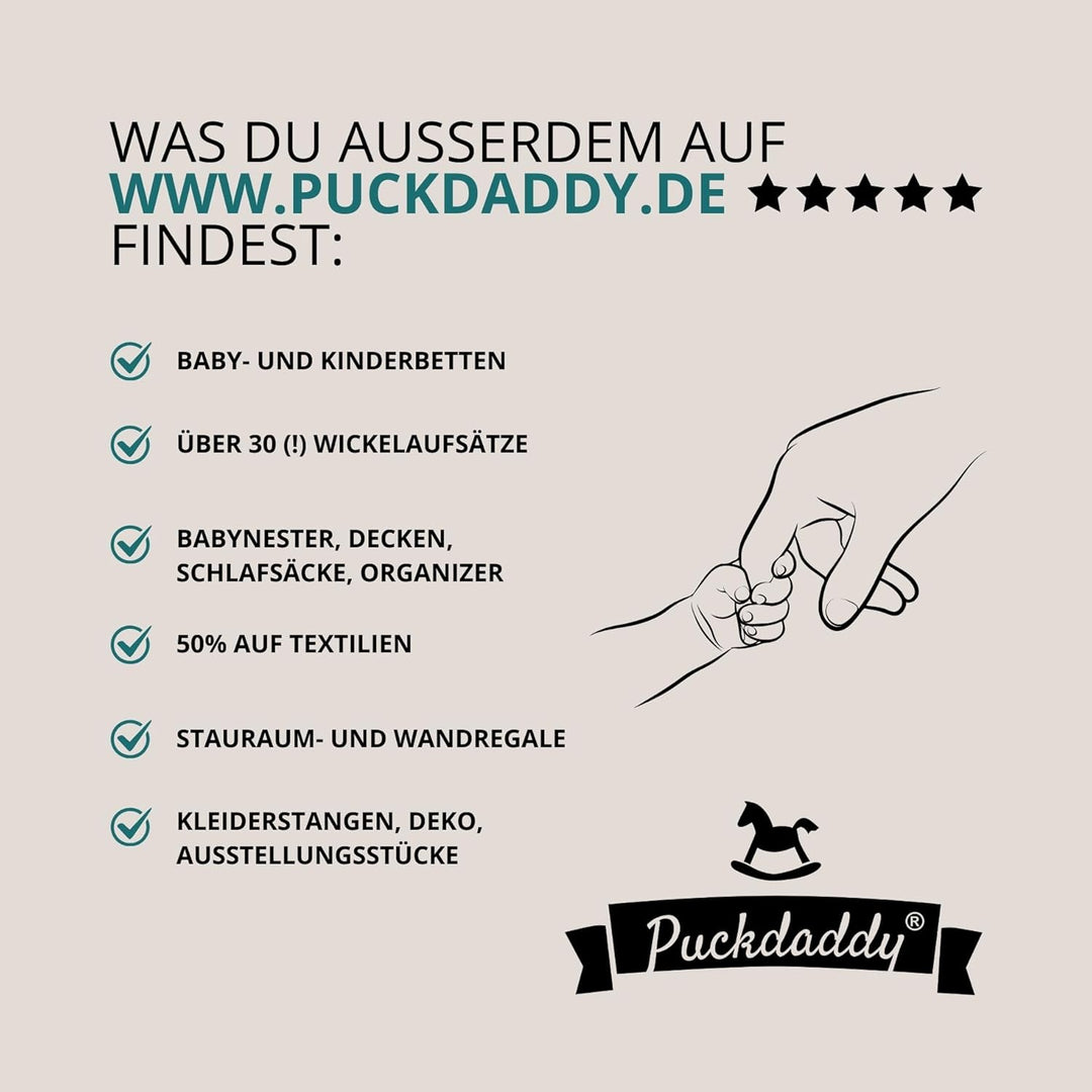 Puckdaddy® Lernturm ab 1 Jahr mit Kippschutz - Grau, 43x50x94 cm - Montessori Learning Tower - Tritt