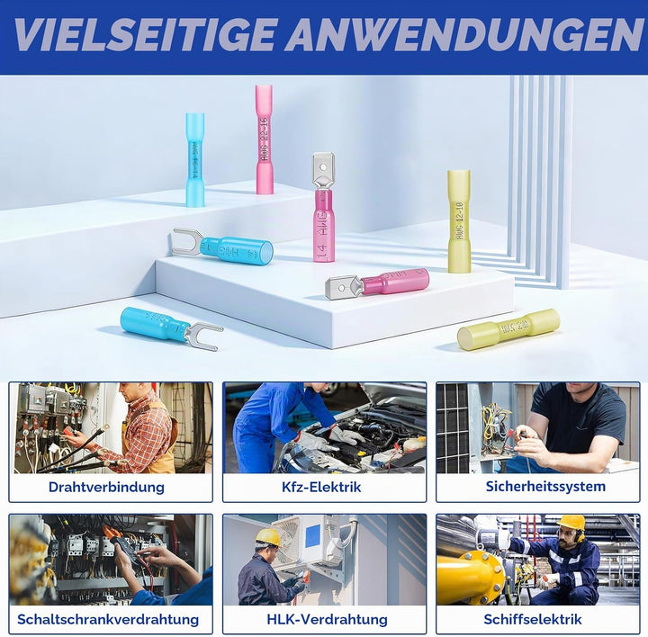 Crimpzange AWG 22–10 mit 120 Schrumpfverbindern, 1