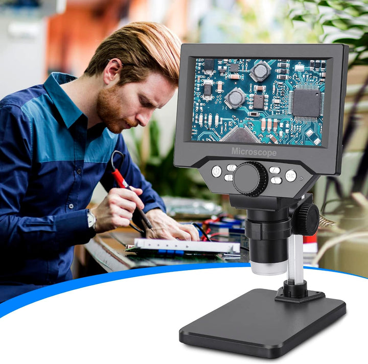 LCD Digital USB Mikroskop, Koolertron 5,5 Zoll 1080P 8 Megapixel 1000X HD Vergrösserung Zoom Drahtlo