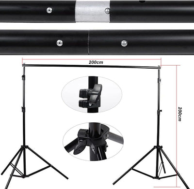 HAKUTATZ® Fotostudio Set Fotografie Studioleuchte Fotowand Softbox mit 12 Zoll LED Ringleuchte Ringl