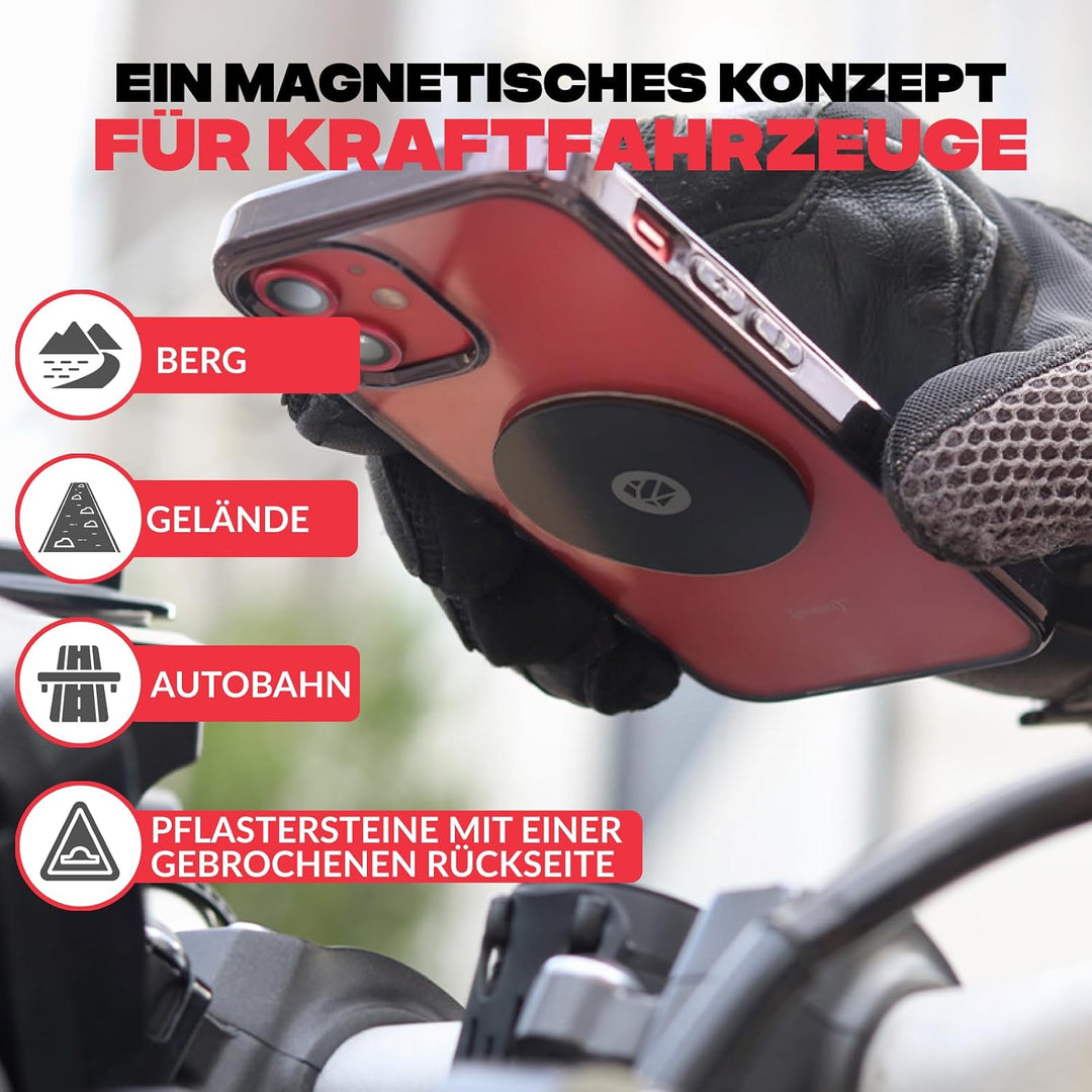 Shapeheart französische Innovation, magnetische Motorrad-Telefonhalterung mit extradünner, Metallpla