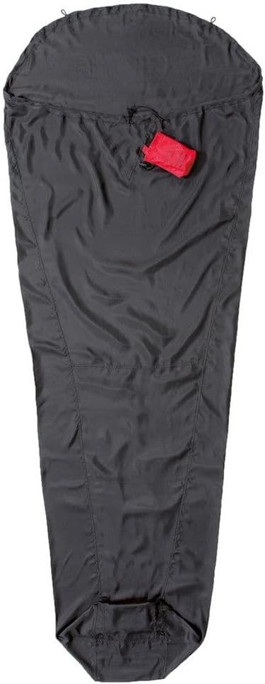 Cocoon Seidenschlafsack Expedition Liner - Silk Ripstop Schwarz, Schwarz