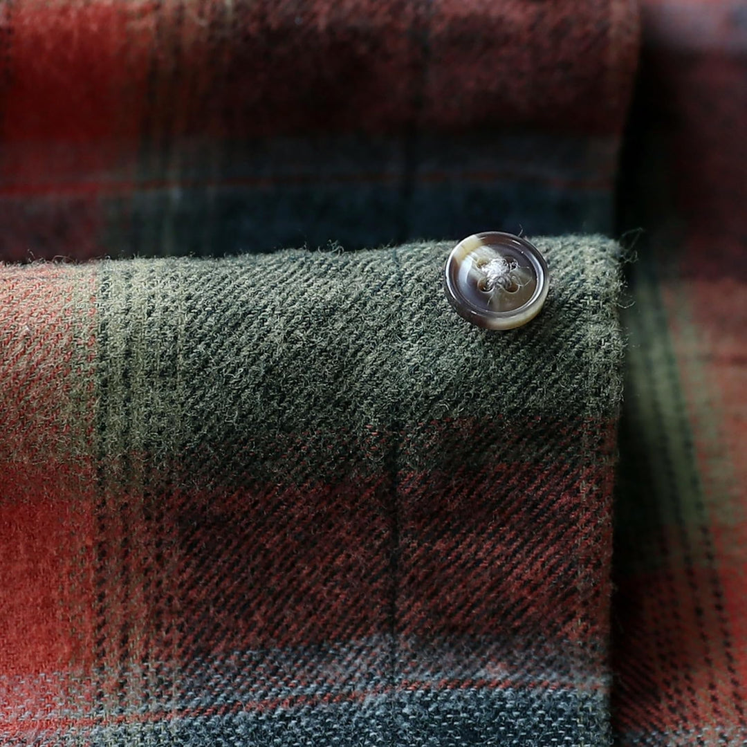 Dubinik® Flanellhemd Herren Button Down Kariert Baumwollhemd Freizeithemd Hemd Herren Langarm mit Zw