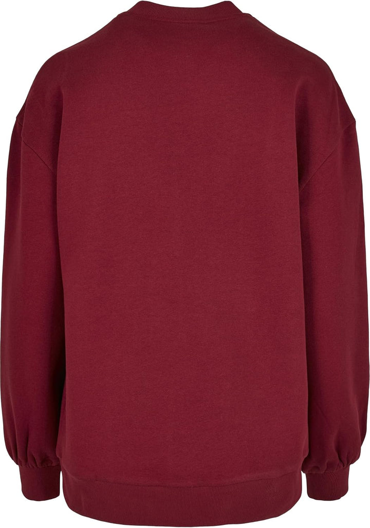 Urban Classics Damen Ladies Organic Oversized Crew L Grosse Grössen Burgundy, L Grosse Grössen Burgu