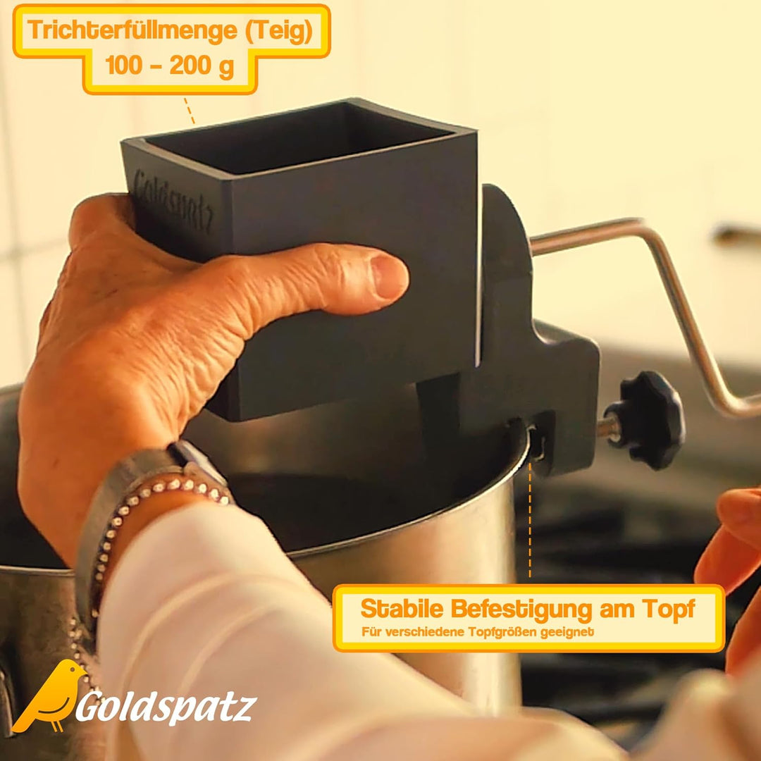 MAX Spätzlemaschine, robuste Kunststoff-Ausführung mit charakteristischer 3D-Oberflächenstruktur, sp