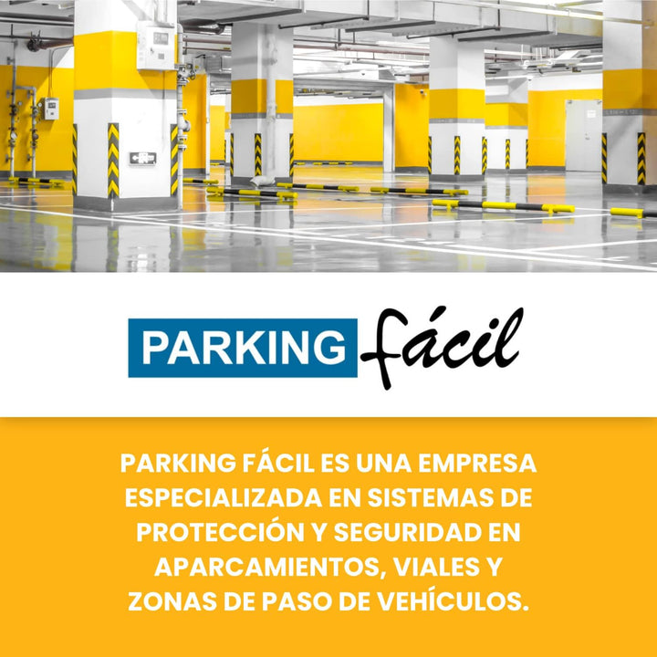 PARKING FACIL | Garagensäulenschutz | Rote und weisse Farbe | Länge 100cm| Höhe 70cm | Dicke: 2cm |