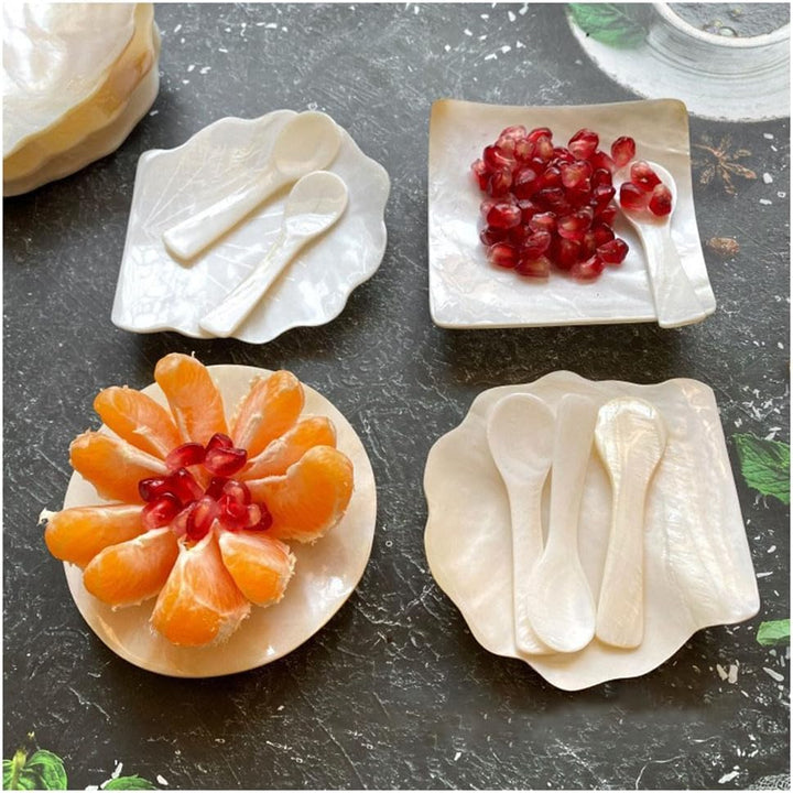 Perlmutt-Platte Muschel Obstschale Schmuckschale Natürliche Perlmutt Schale Deko Muschel-Schmuckplat