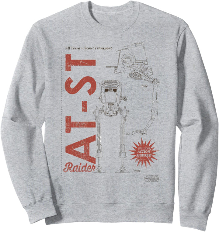 Star Wars The Mandalorian AT-ST Raider Action Figure Sweatshirt