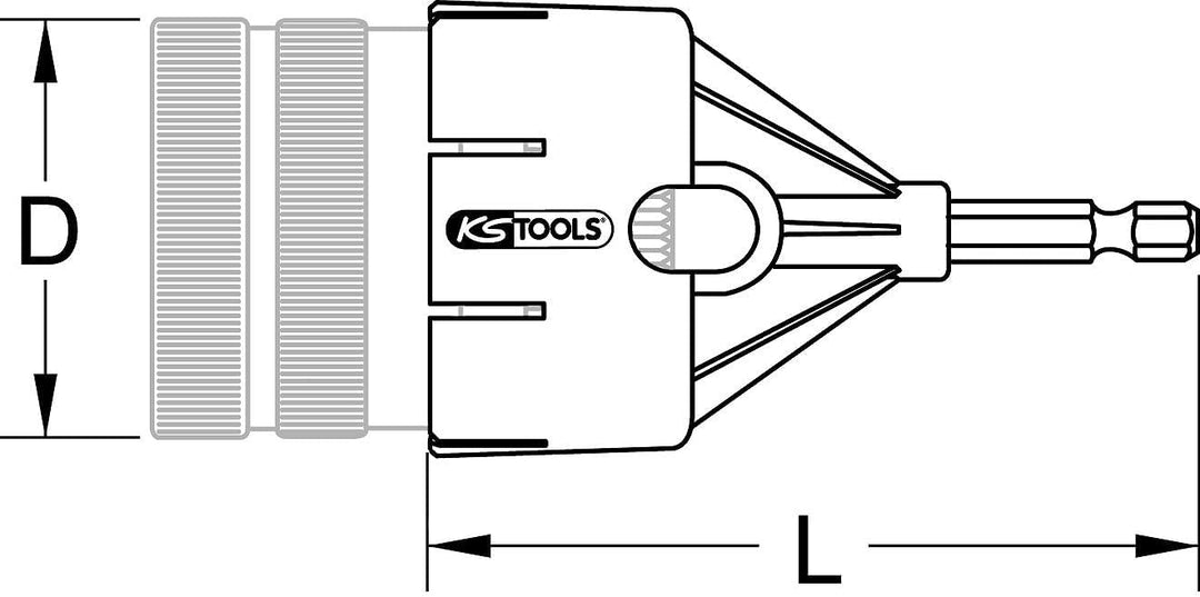 KS Tools 105.3005 Adapter für Rohr-Entgrater, 50mm