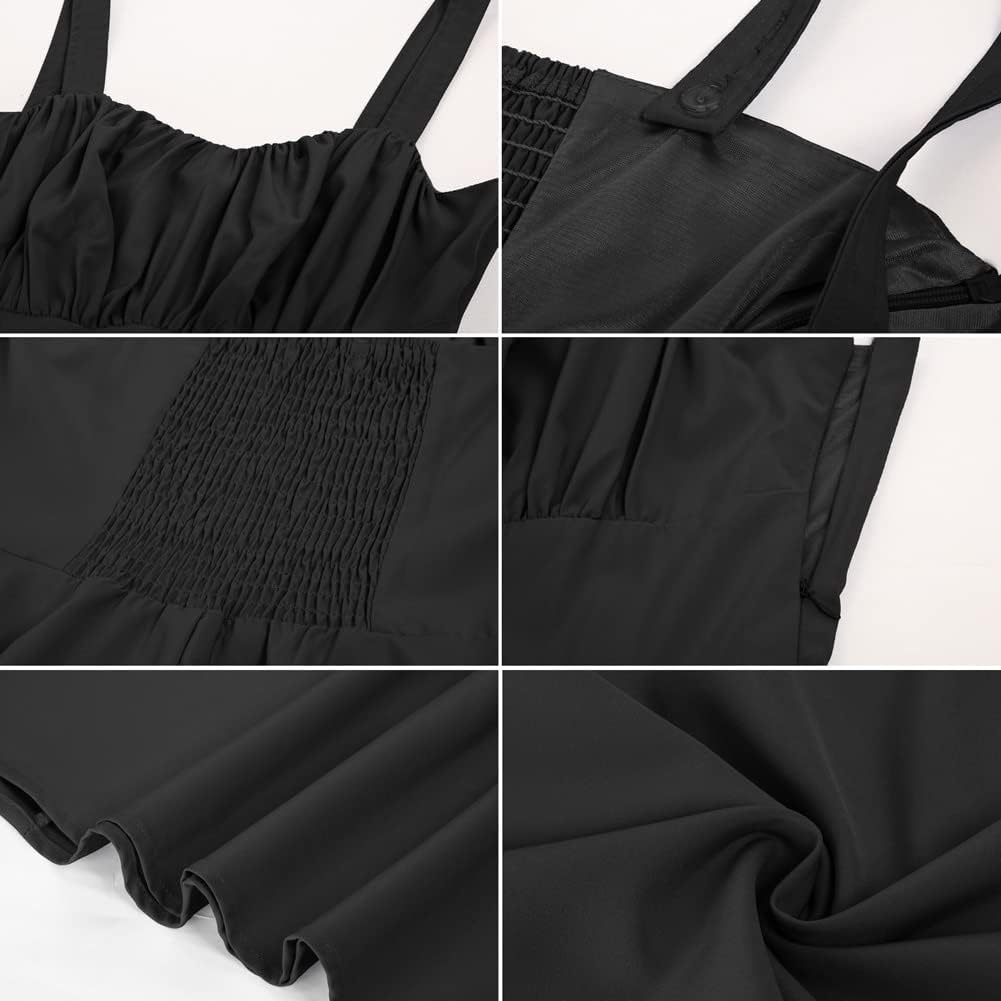 Belle Poque Damen Kleider Casual Cocktailkleid Sommerkleid Elegant Spaghetti Freizeitkleid A-Line La
