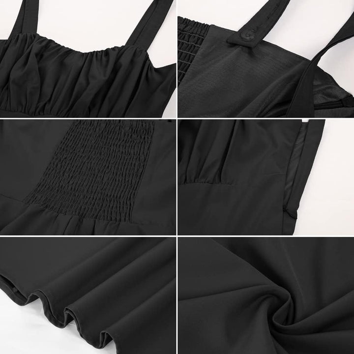 Belle Poque Damen Kleider Casual Cocktailkleid Sommerkleid Elegant Spaghetti Freizeitkleid A-Line La