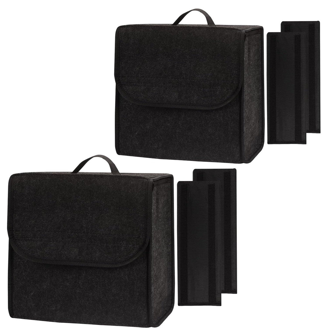 Upgraded Kofferraumtasche Toolbag mit verstärkten Seitenwänden, Nadelfilz Kofferraum-Organizer, Auto