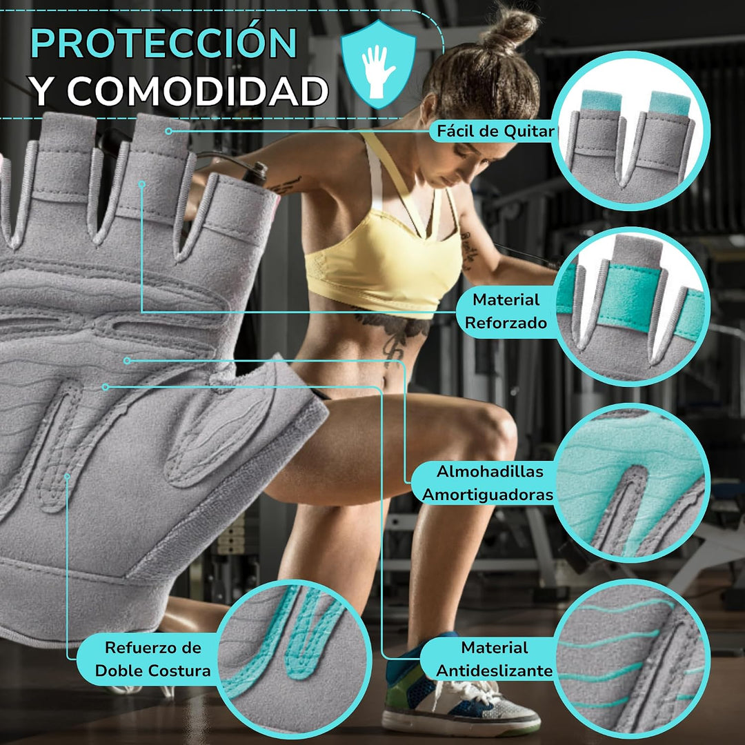 Fitnesshandschuhe | Crossfit-Handschuhe für Damen und Herren, atmungsaktiv, rutschfest und gepolster