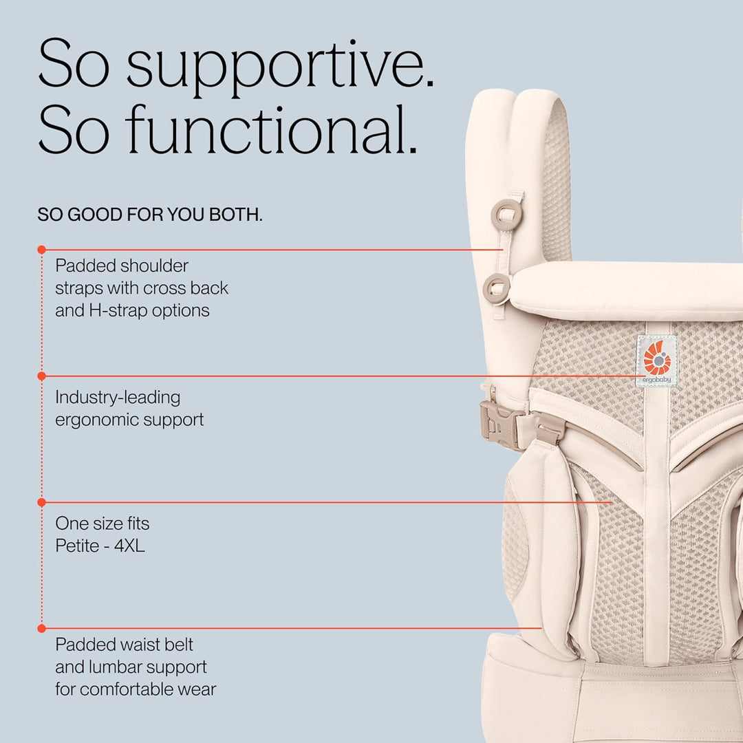 Ergobaby Babytrage, Omni 360 Cool Air Mesh mit 4 Positionen für Neugeborene bis Kleinkinder (0-4 Jah