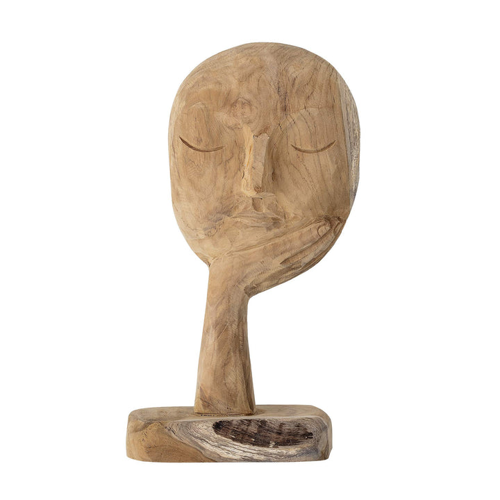 Bloomingville Zierstück, dekorativer Kopf, natur, recyceltes Holz