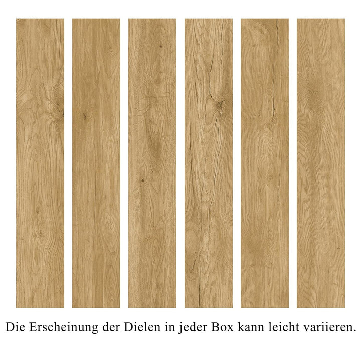 Mysflosy Vinylboden Selbstklebend, PVC Bodenbelag holzoptik wasserdicht, Eiche Blond 15,24 cm x 91,4