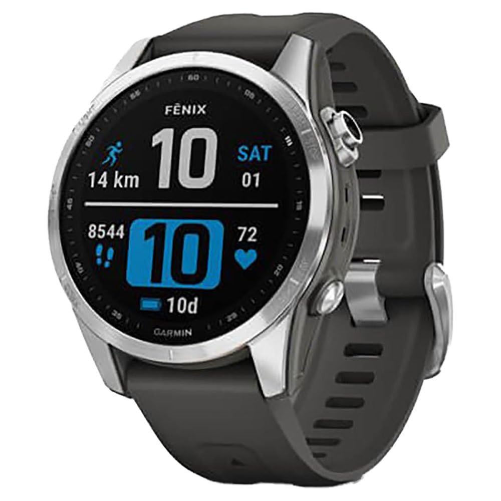 Garmin fenix 7 – GPS-Multisport-Smartwatch mit Farbdisplay und Touch-/Tastenbedienung, TOPO-Karten,