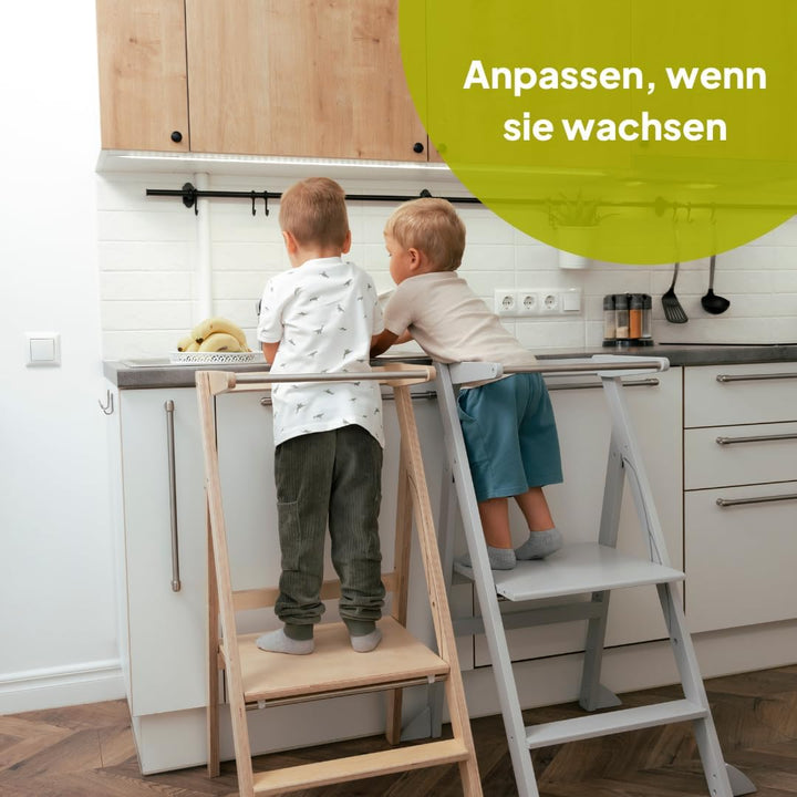 Ette Tete Faltbarer Lernturm mit Verstellbarer Höhe STEP&