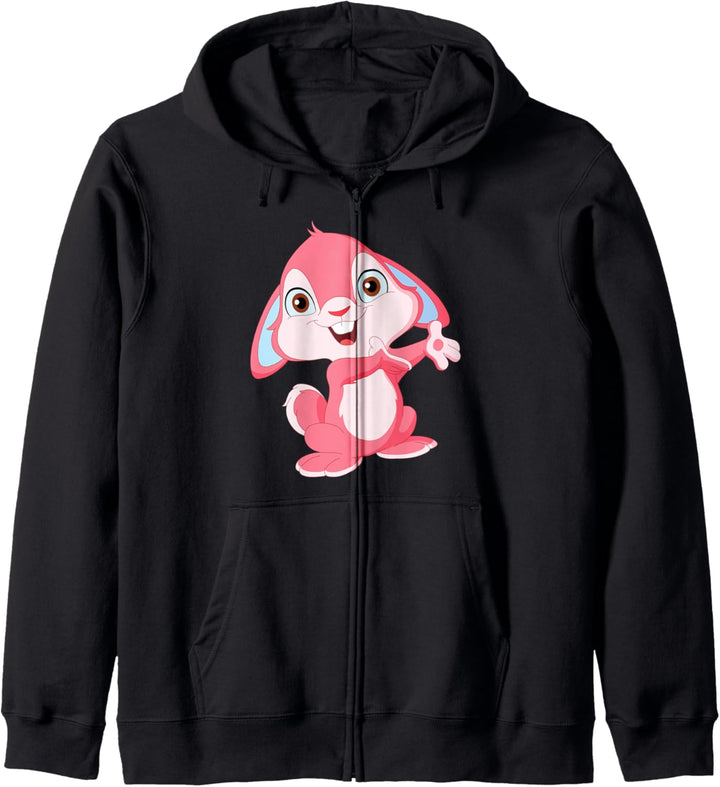 Fröhliche Osterhase niedlichen Kawaii Kaninchen Design Kapuzenjacke