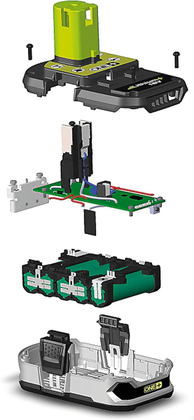 RYOBI 18 V ONE+ 2,0 Ah Lithium+ Akku RB18L20 (Kompatibel mit allen RYOBI 18 V ONE+ Geräten, IntelliC