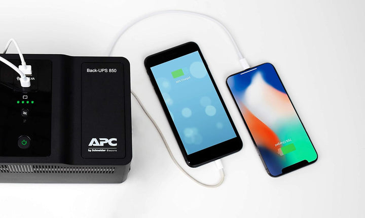 APC by Schneider Electric Back-UPS ES - BE850G2-SP 650VA mit 8 Schuko-Steckdosen und USB A und C Lad