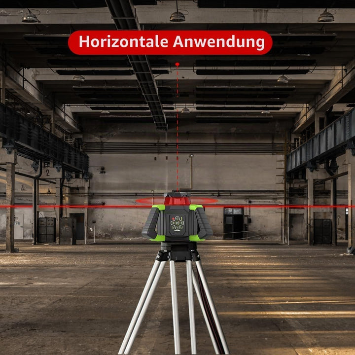 Huepar 360 Rotationslaser mit Empfänger (Roter Laser), Roter Laser
