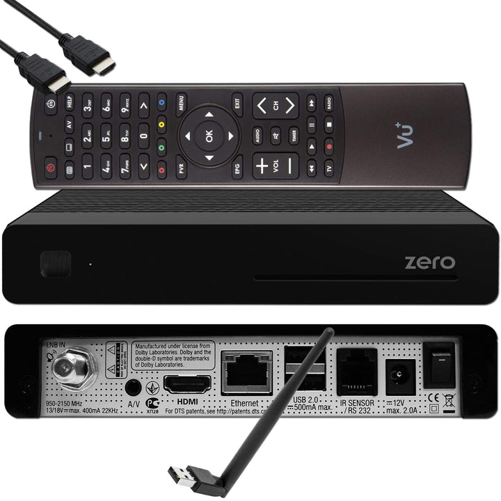 VU+ Zero HW Version 2-1x DVB-S2 Full-HD Sat Tuner E2 Linux Receiver, YouTube, Satellit Receiver mit