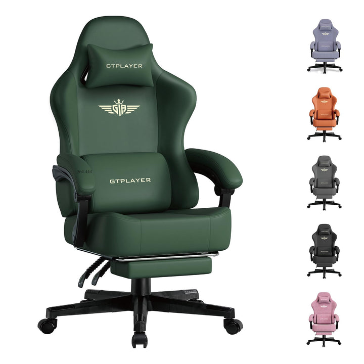 GTPLAYER Gaming Stuhl, Atmungsaktiver Bürostuhl, bürostuhl ergonomisch, Hochwertiger - Kunstleder, E