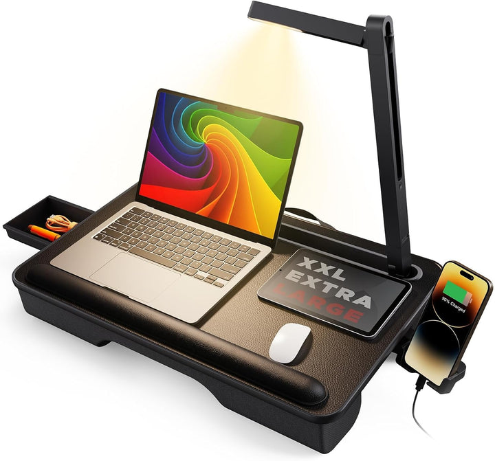 SAIJI laptopkissen mit LED-Licht, 2024 Verbesserter Laptop Ständer Bett -Passend für Laptop & MacBoo